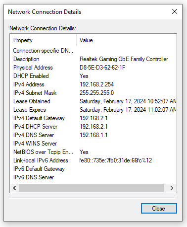 Windows DCHP Client