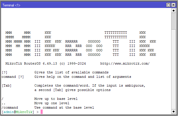 Terminal MikroTik